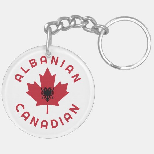 Canadese Albanese rots Sleutelhanger (Achterkant Links)
