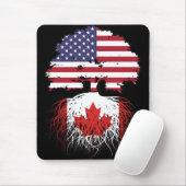 Canadese Amerikaanse Amerikaanse vlag voor boomsta Muismat (Met muis)