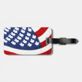 Canadese/Amerikaanse golfvlag Bagagelabel (Achterkant horizontaal)