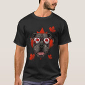 Canadese Amerikaanse Pit Bull Terrier Maple Tree L T-shirt (Voorkant)