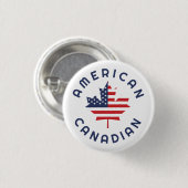 Canadese Amerikaanse Roots Ronde Button 3,2 Cm (Voorkant /achterkant)