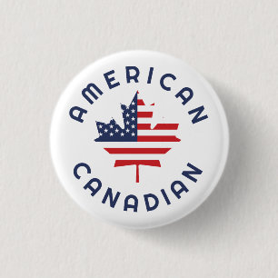 Canadese Amerikaanse Roots Ronde Button 3,2 Cm