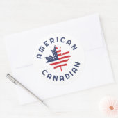 Canadese Amerikaanse Roots Ronde Sticker (Envelop)