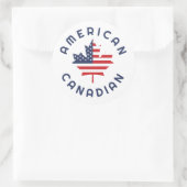 Canadese Amerikaanse Roots Ronde Sticker (Tas)