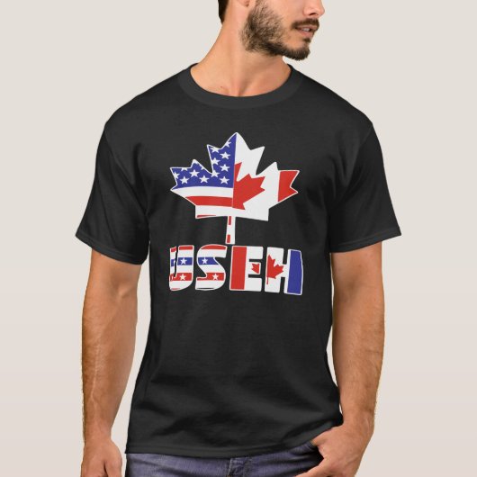 Canadese Amerikaanse USEH Canada Verenigde Staten  T-shirt (Voorkant)