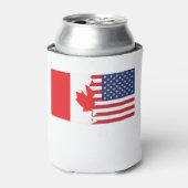 Canadese Amerikaanse vlag Blikjeskoeler (Blikje Voorkant)