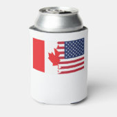 Canadese Amerikaanse vlag Blikjeskoeler (Blikje Achterkant)