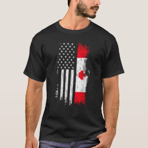 Canadese Amerikaanse vlag Canada Amerika T-shirt
