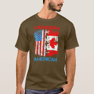 Canadese Amerikaanse vlag Canada Day Mannen Vrouwe T-shirt