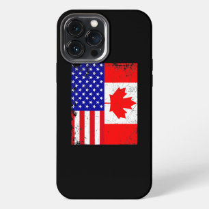 Canadese Amerikaanse vlag Canada Vlag op 4 juli iPhone 13 Pro Max Hoesje