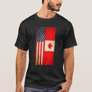 Canadese Amerikaanse vlag Canada vlag op 4 juli T-shirt
