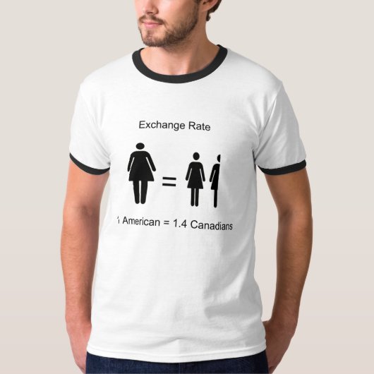 Canadese Amerikaanse wisselkoers T-shirt (Voorkant)