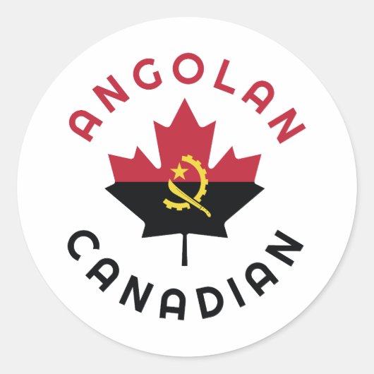 Canadese Angolese wortels Ronde Sticker (Voorkant)
