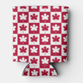 Canadese aple Leaf Checker Pattern Dag Blikjeskoeler (Voorkant)