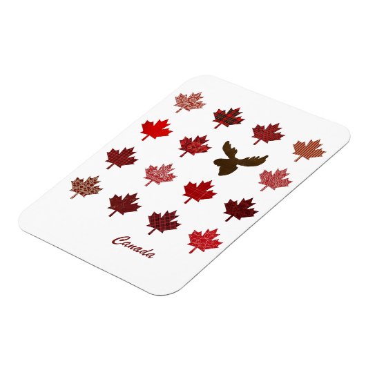 Canadese aple Leaf en Moose Magneet (Linkerzijde)