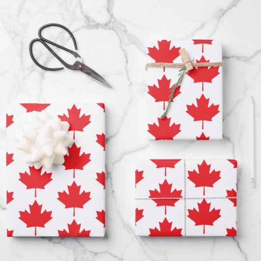 Canadese aple Leaf Inpakpapier Vel (Voorkant)