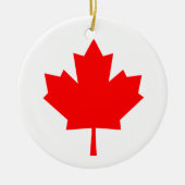 Canadese aple Leaf Keramisch Ornament (Voorkant)