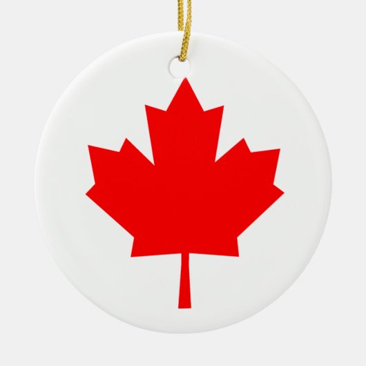 Canadese aple Leaf Keramisch Ornament (Voorkant)