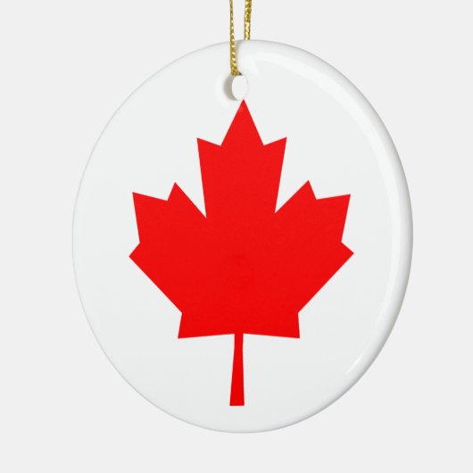 Canadese aple Leaf Keramisch Ornament (Links)