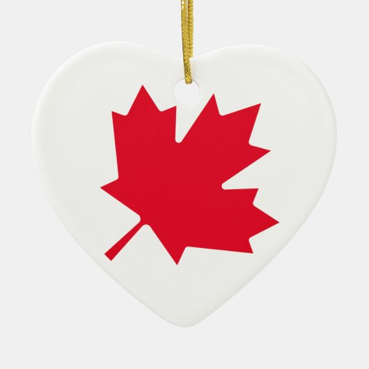 Canadese aple Leaf Keramisch Ornament (Voorkant)
