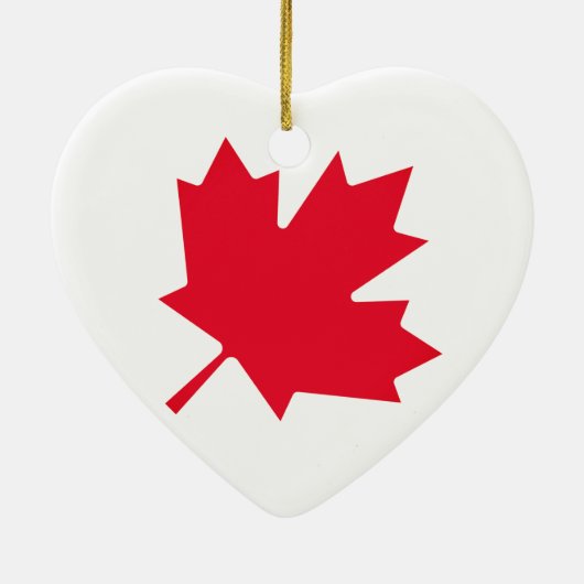 Canadese aple Leaf Keramisch Ornament (Achterkant)