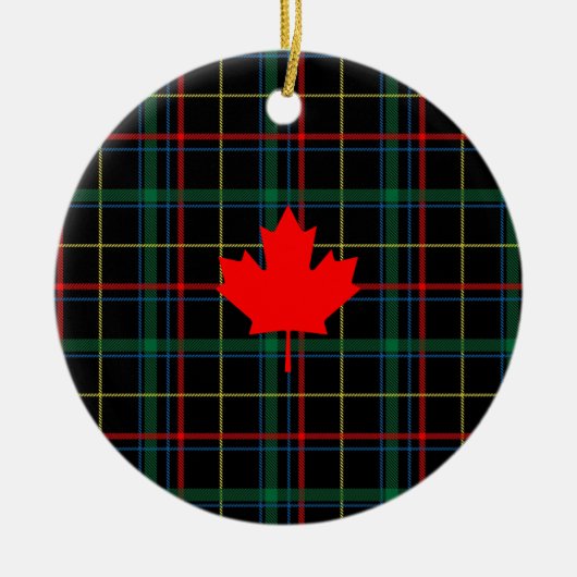 Canadese aple Leaf Keramisch Ornament (Voorkant)