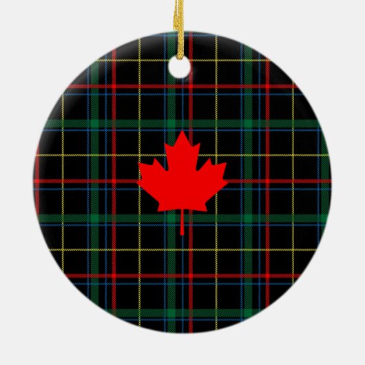Canadese aple Leaf Keramisch Ornament (Achterkant)