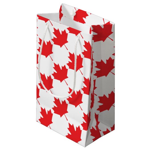 Canadese aple Leaf Klein Cadeauzakje (Voorkant Gekanteld)