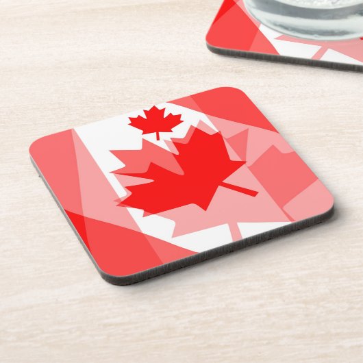 Canadese aple Leaf over Style CANADA Bier Onderzetter (Linkerzijde)