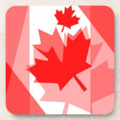 Canadese aple Leaf over Style CANADA Bier Onderzetter (Voorkant)
