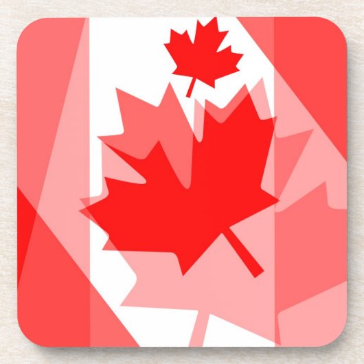 Canadese aple Leaf over Style CANADA Bier Onderzetter (Voorkant)