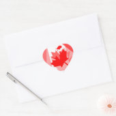 Canadese aple Leaf over Style CANADA Hart Sticker (Envelop)