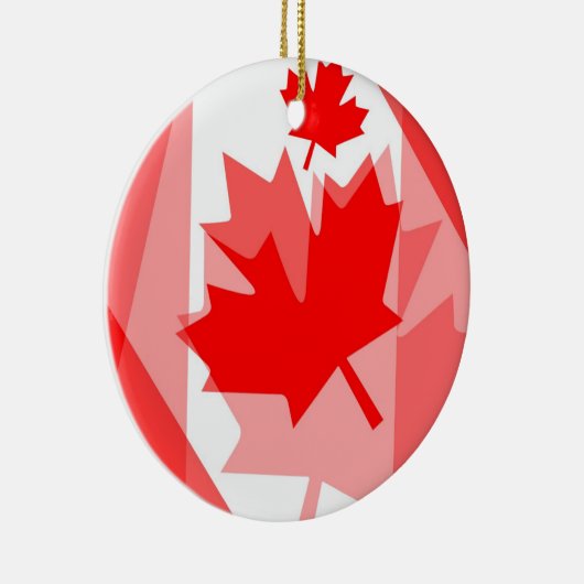 Canadese aple Leaf over Style CANADA Keramisch Ornament (Rechts)