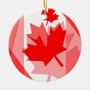 Canadese aple Leaf over Style CANADA Keramisch Ornament