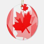 Canadese aple Leaf over Style CANADA Keramisch Ornament (Links)