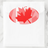 Canadese aple Leaf over Style CANADA Ovale Sticker (Tas)