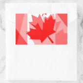 Canadese aple Leaf over Style CANADA Rechthoekige Sticker (Tas)
