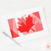 Canadese aple Leaf over Style CANADA Rechthoekige Sticker (Envelop)