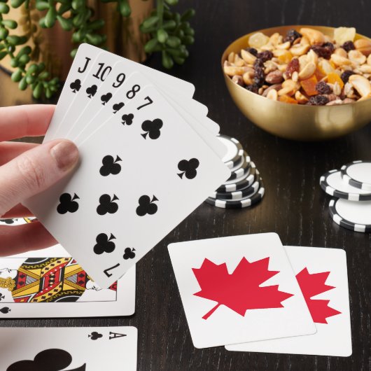 Canadese aple Leaf Pokerkaarten (Insitu)