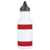 Canadese aple Leaf Red Stripe Water Fles (Links)