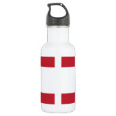 Canadese aple Leaf Red Stripe Water Fles (Achterkant)