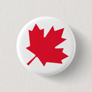 Canadese aple Leaf Ronde Button 3,2 Cm
