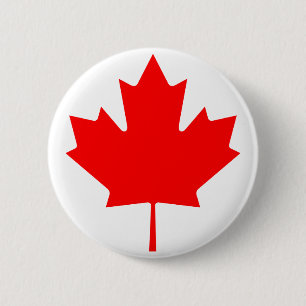 Canadese aple Leaf Ronde Button 5,7 Cm