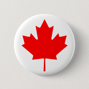 Canadese aple Leaf Ronde Button 5,7 Cm