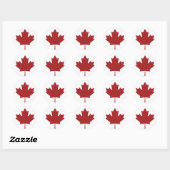 Canadese aple Leaf Ronde Sticker (Vel)