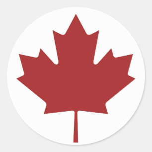 Canadese aple Leaf Ronde Sticker