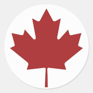 Canadese aple Leaf Ronde Sticker