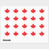 Canadese aple Leaf Ronde Sticker (Vel)