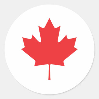 Canadese aple Leaf Ronde Sticker