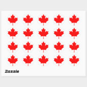 Canadese aple Leaf Ronde Sticker (Vel)